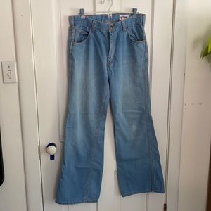 Vintage Hot Line Creations by Jason Clarke denim straight leg slightly bell jean